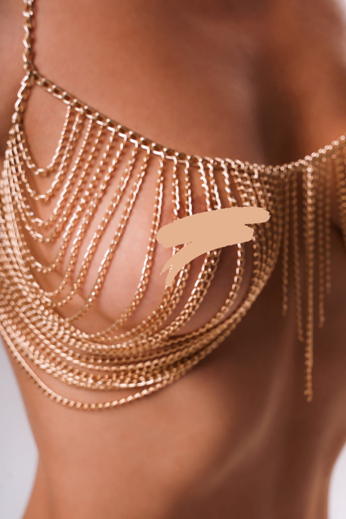 Goddess Chain Bra Gold