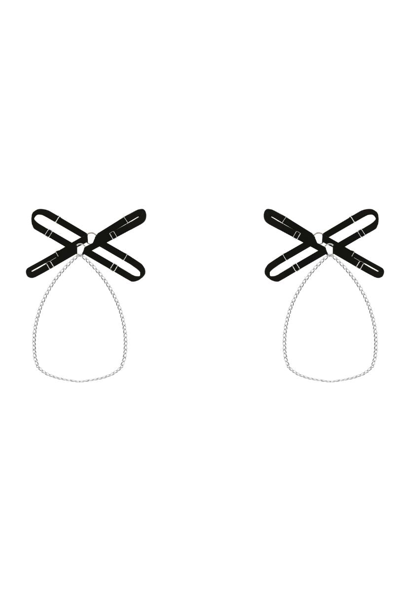 Chain Leg Garter Black