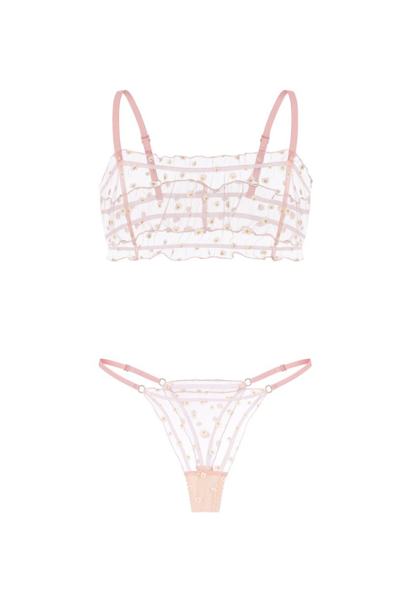 Chamomile Bralette Set Peach