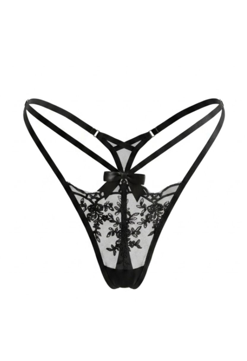 Cleo V-String Black