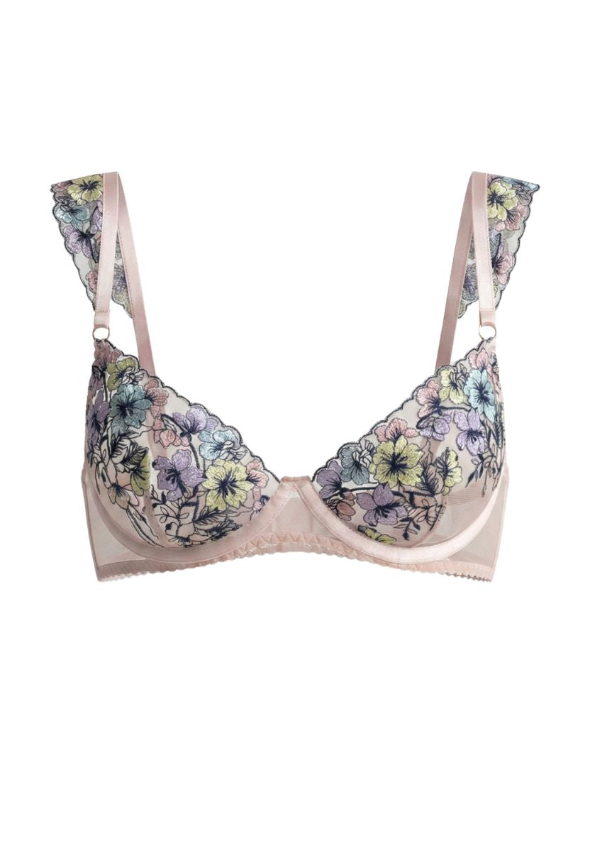 Sylvie Embroidery Bra Peach