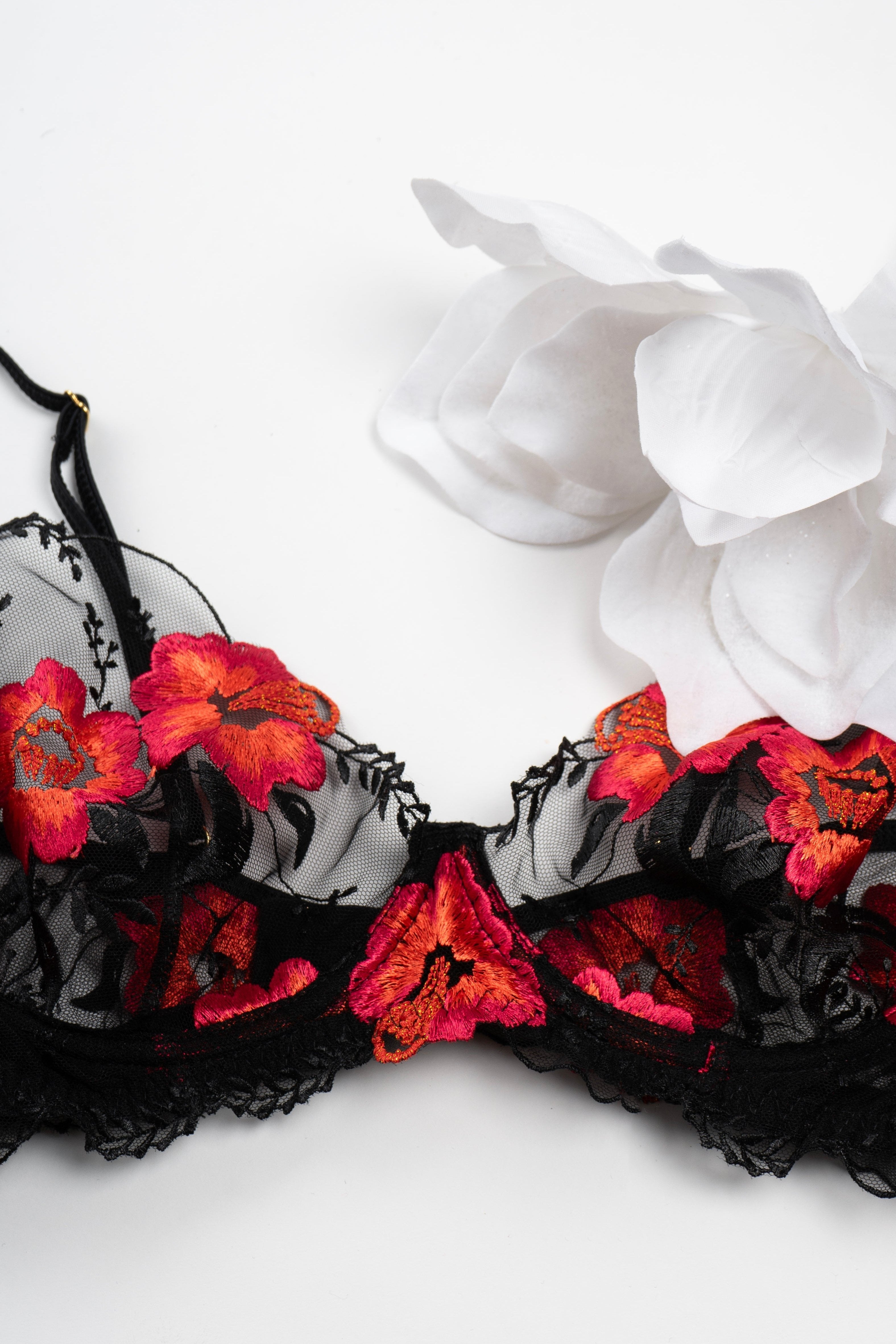 Lily Bra Black Red
