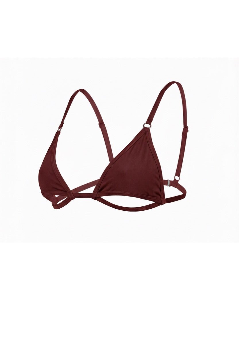 Luna Bikini Top Burgundy