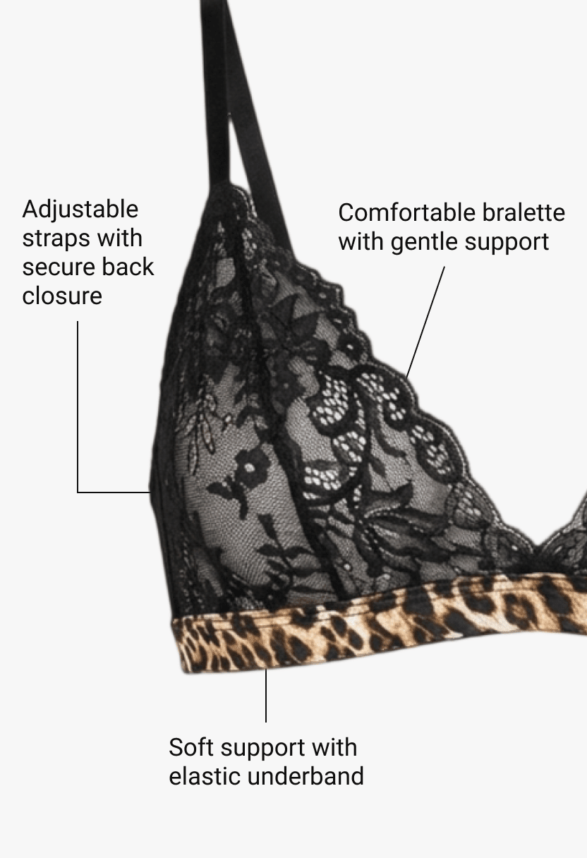 Animalique Bralette Set Black