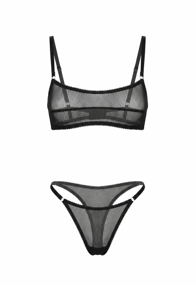 Veil Square Bralette Set Black