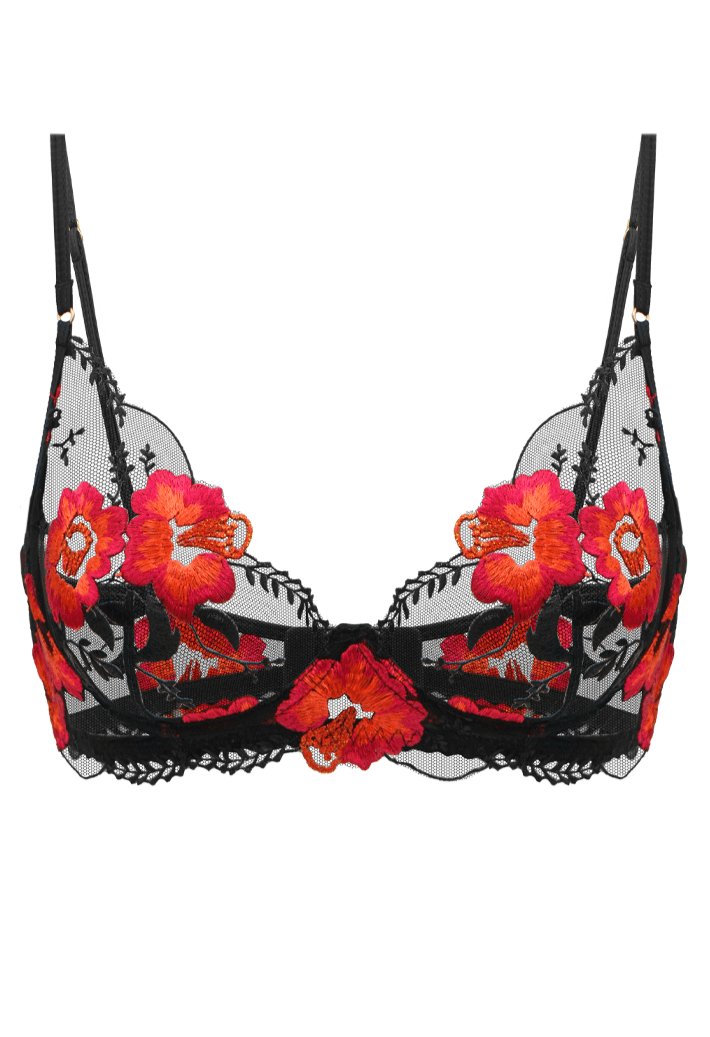 Lily Bra Black Red