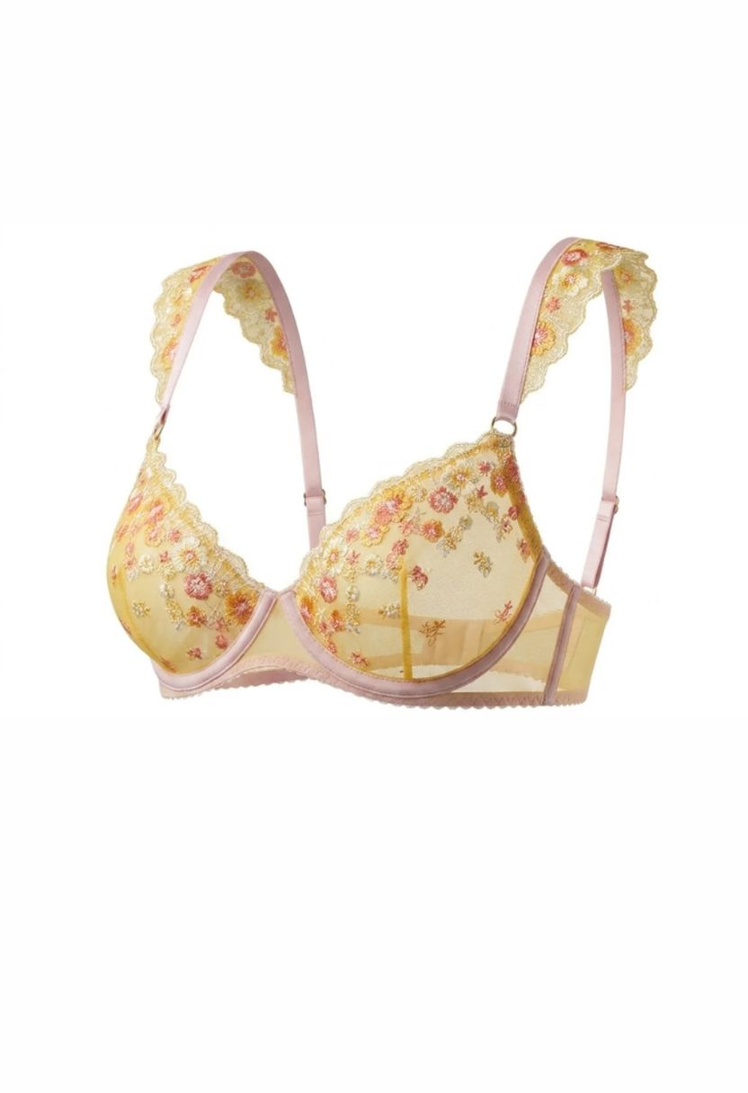Sylvie Embroidery Bra Butter Yellow