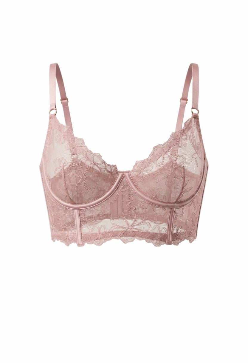 Megan Longline Bra Pink