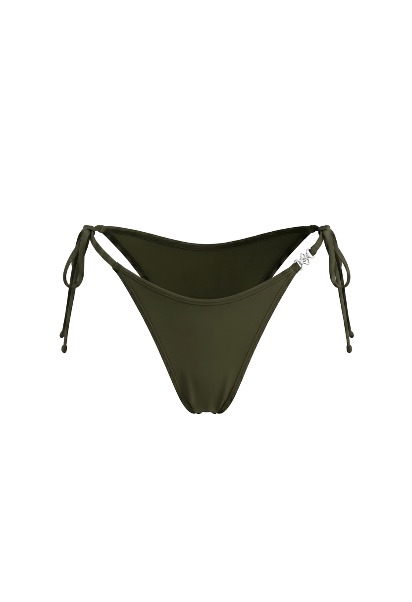 Gia Tie-Side Cheeky Bottom Olive