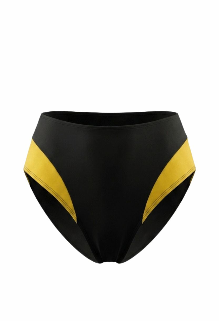 Sofia Bikini Bottom Black Yellow