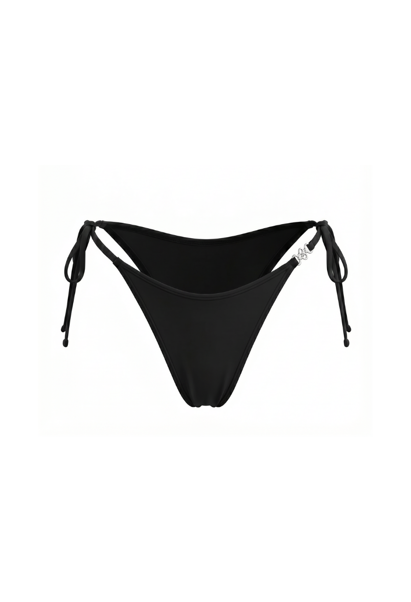Gia Tie-Side Cheeky Bottom Black