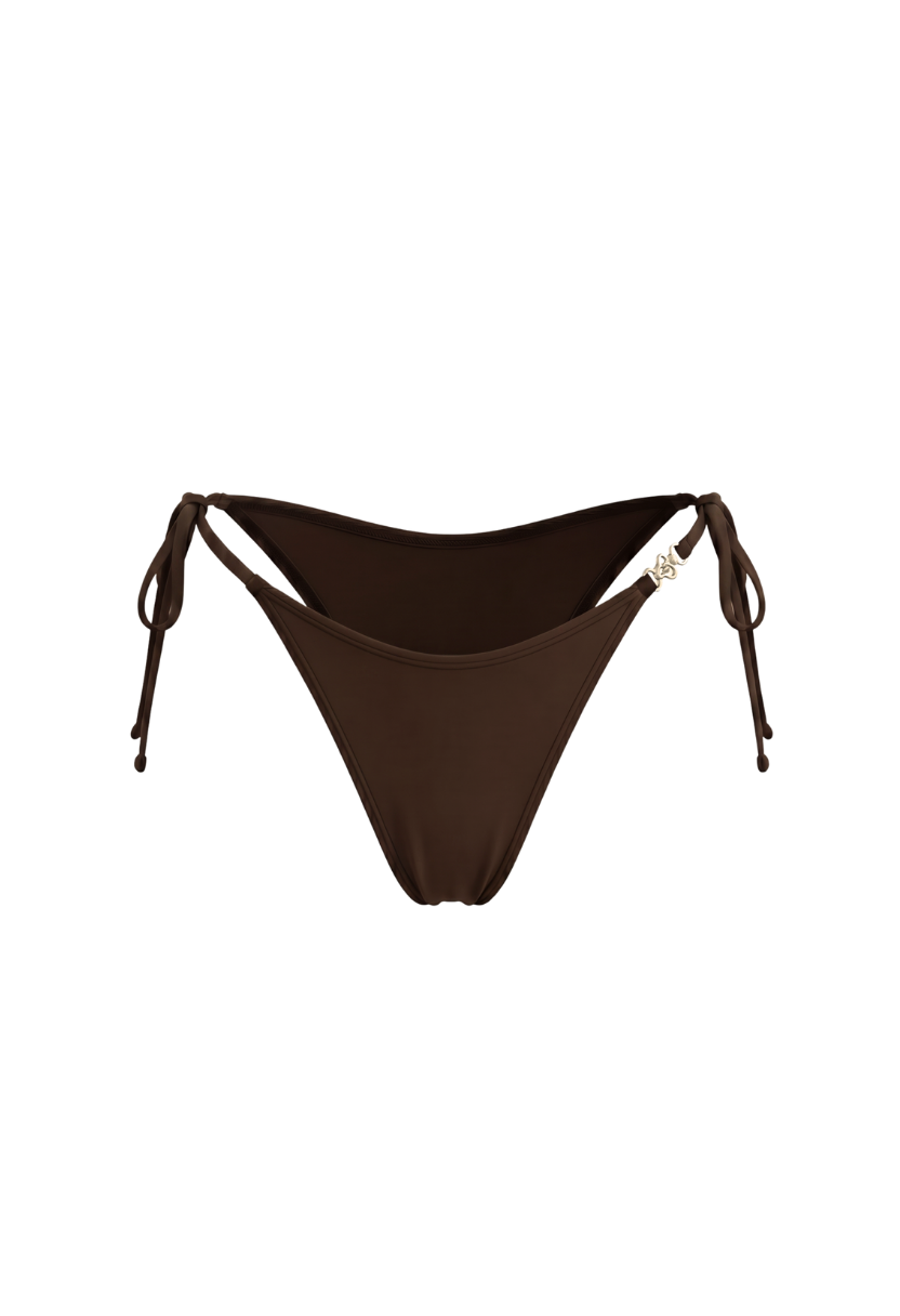 Gia Tie-Side Cheeky Bottom Brown