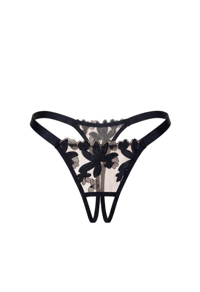Nyx Crotchless Thong Black