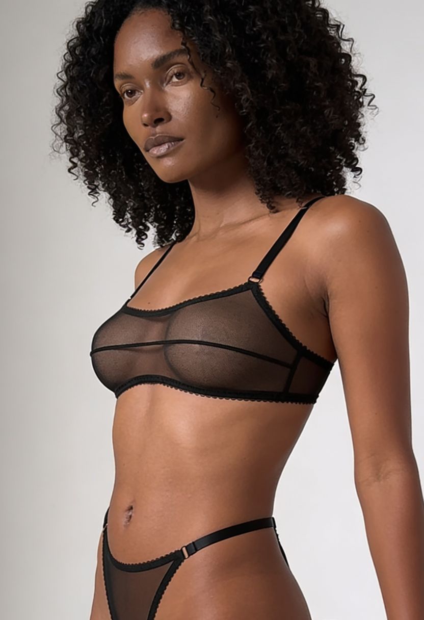 Veil Square Bralette Set Black