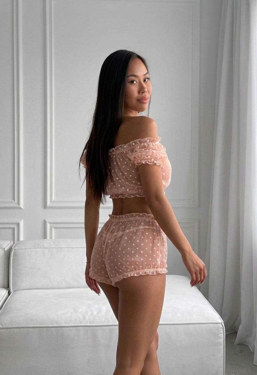 Chamomile Short Sleeve Set Peach