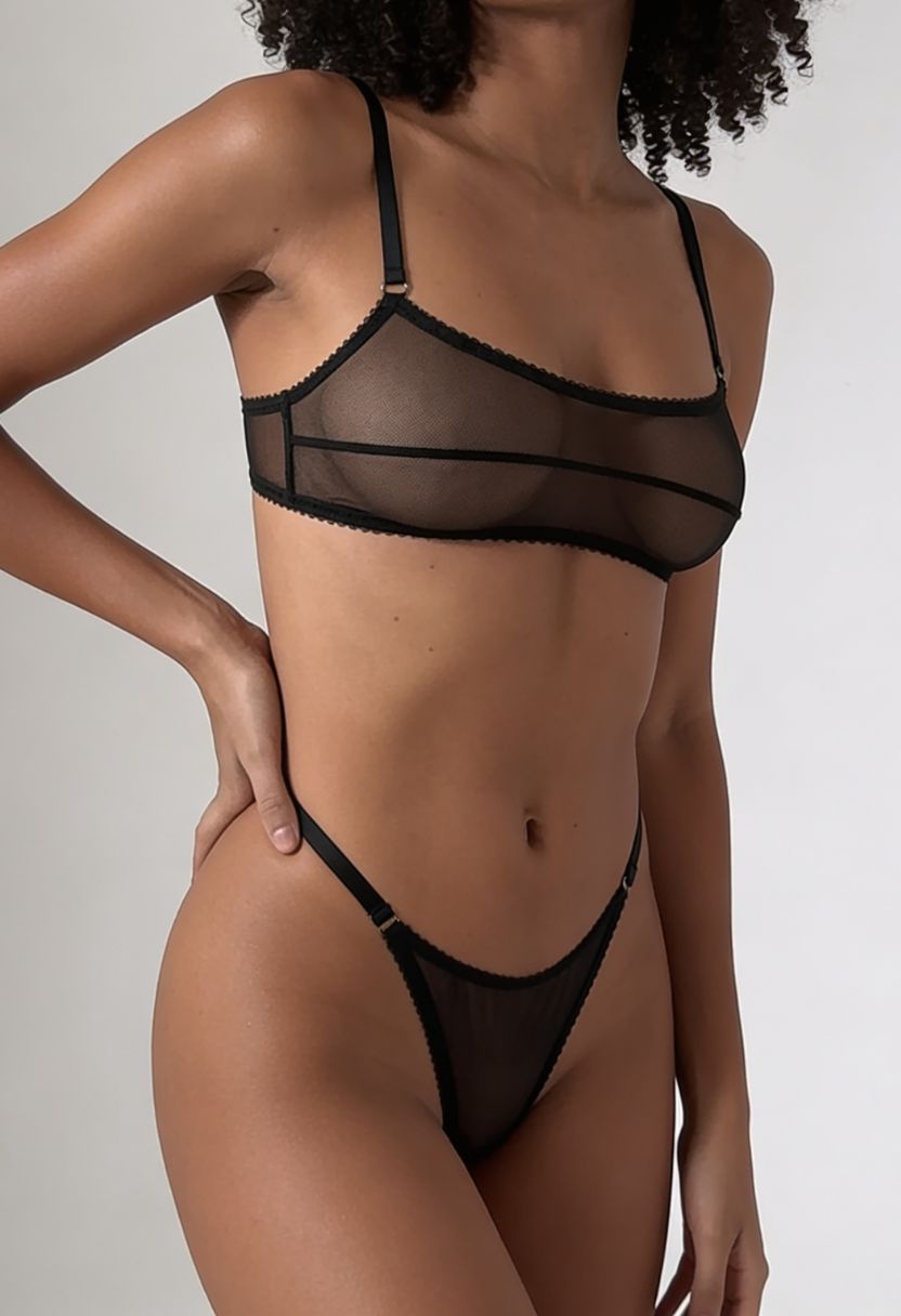 Veil Square Bralette Black