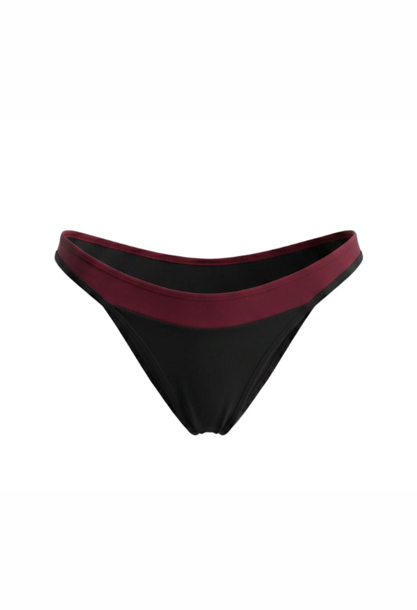 Lima Bikini Black Burgundy