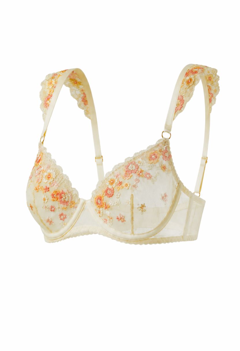 Sylvie Embroidery Bra Butter Yellow
