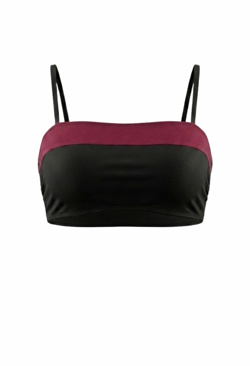 Sorelle Bikini Top Black Burgundy