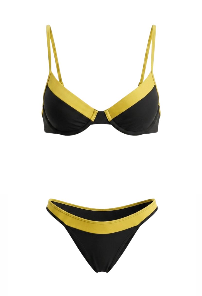 Alina Bikini Set Black Yellow