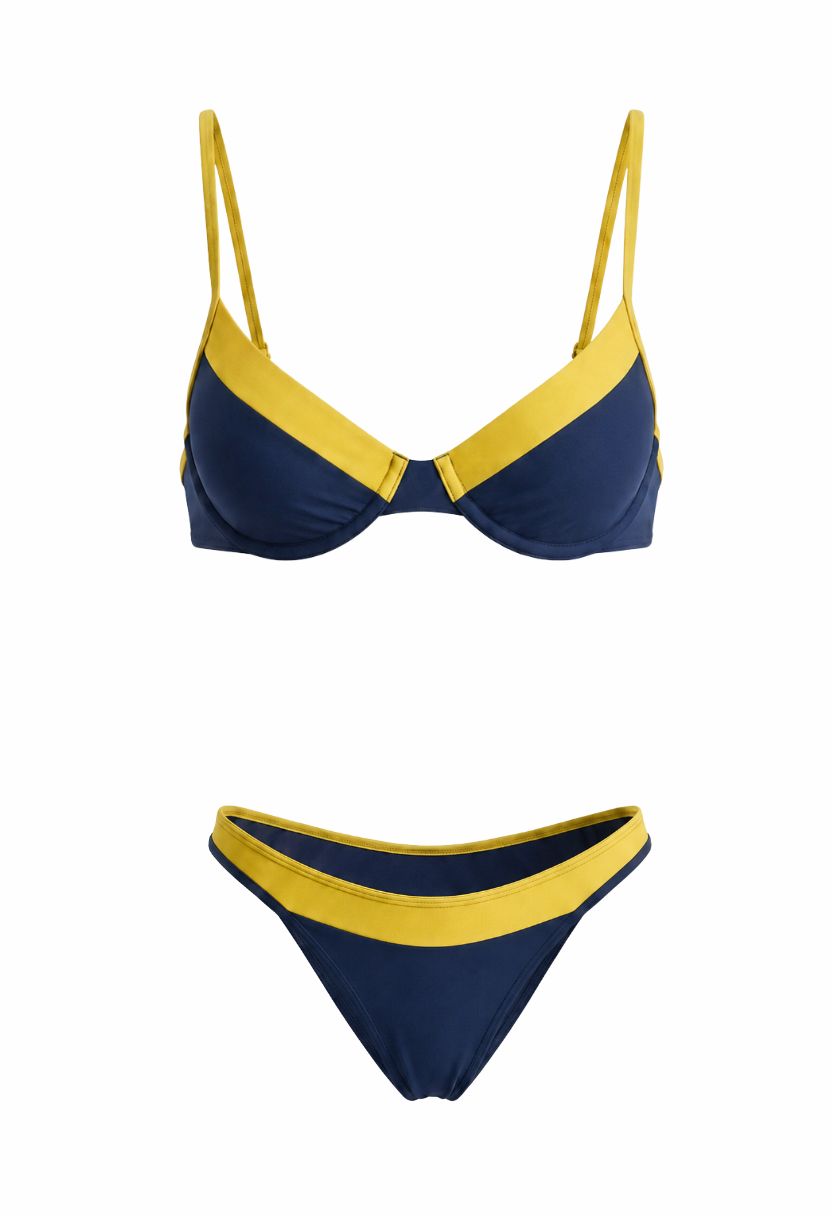 Alina Bikini Set Navy Yellow