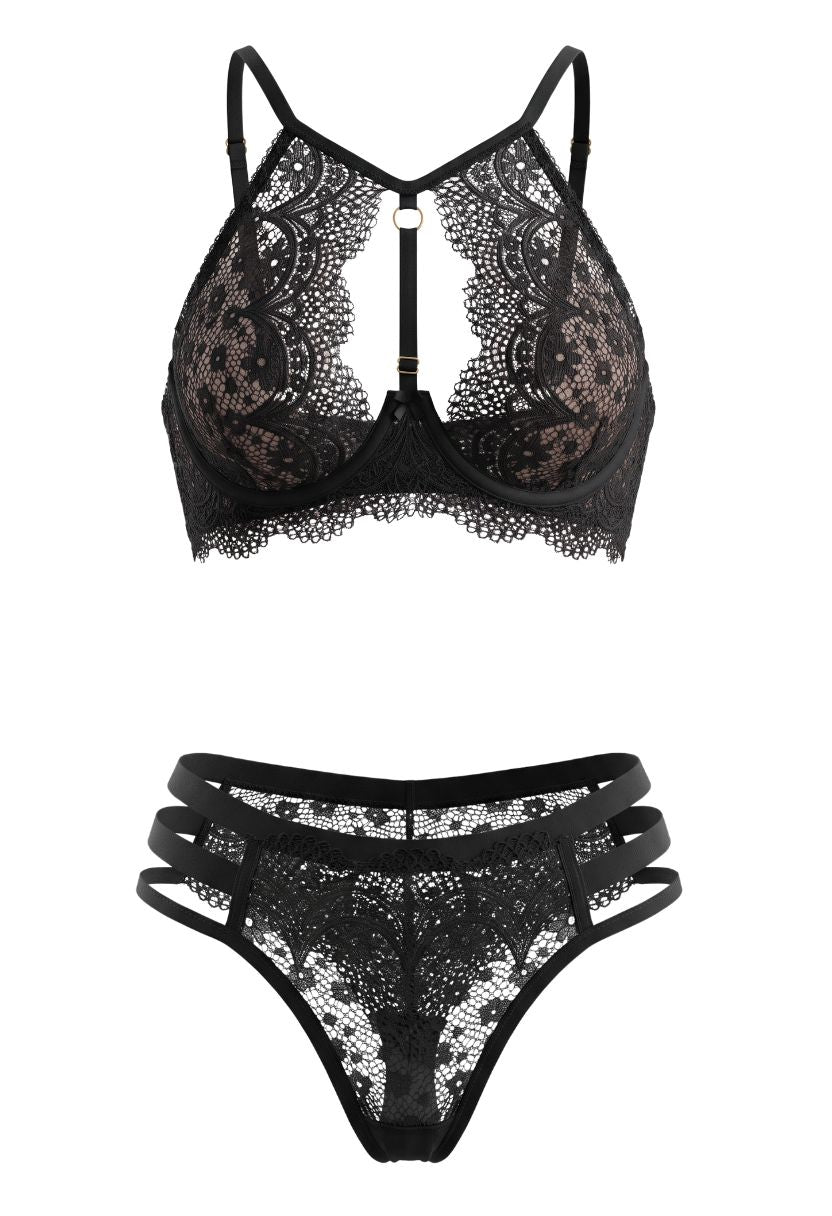 Alma Halter Bra Set Black
