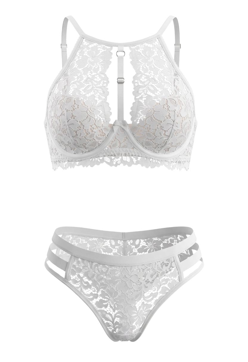 Alma Halter Bra Set White