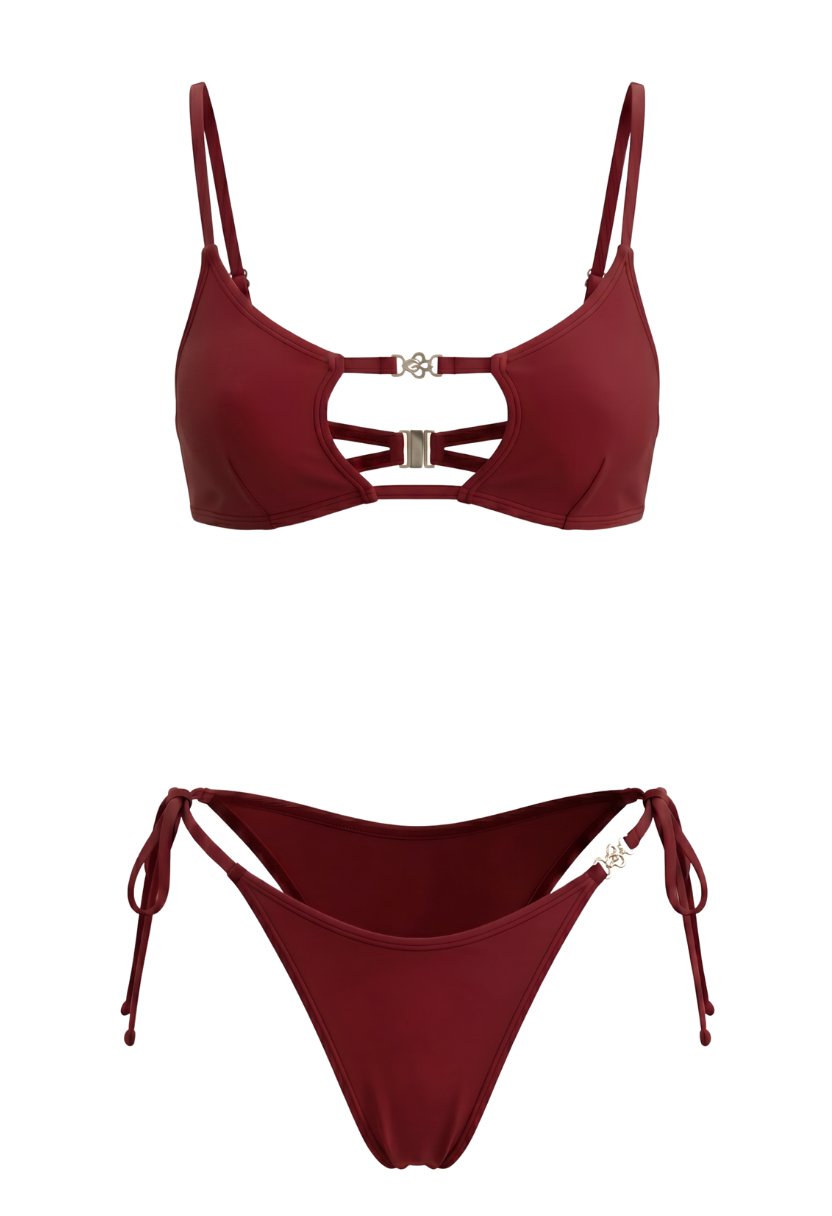 Amira Bikini Set Burgundy