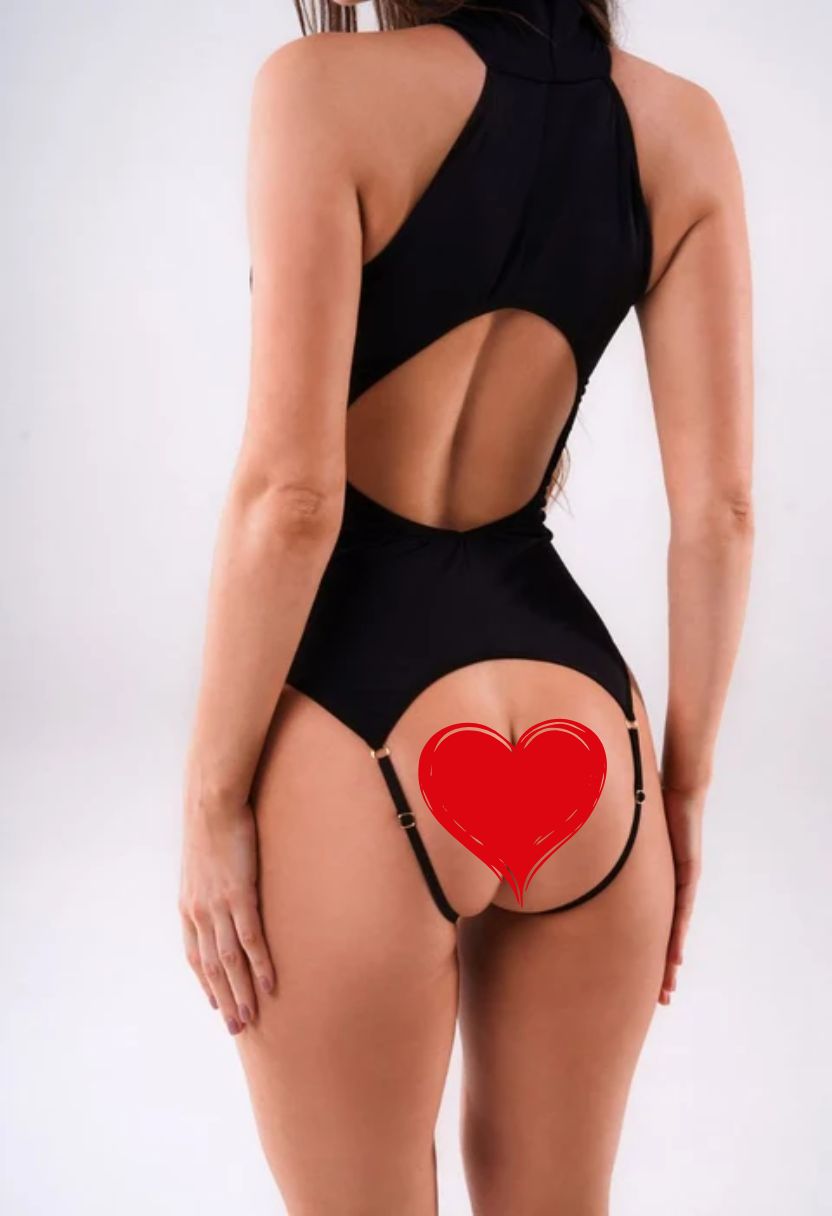 Bunny Bodysuit Black