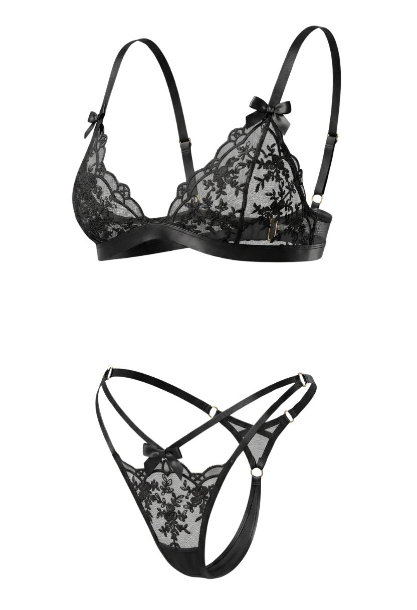 Cleo Bralette Set Black
