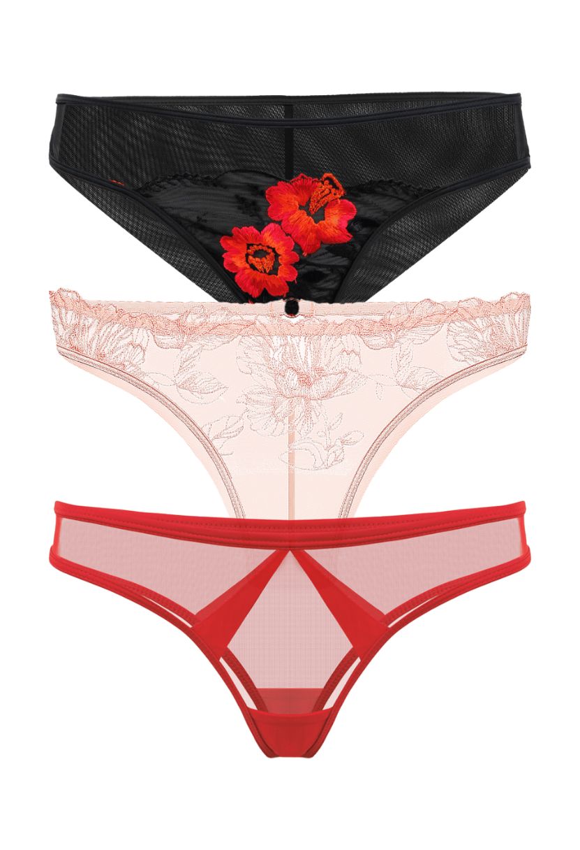Colorful bikini panties set – everyday comfortable lingerie The Kiss