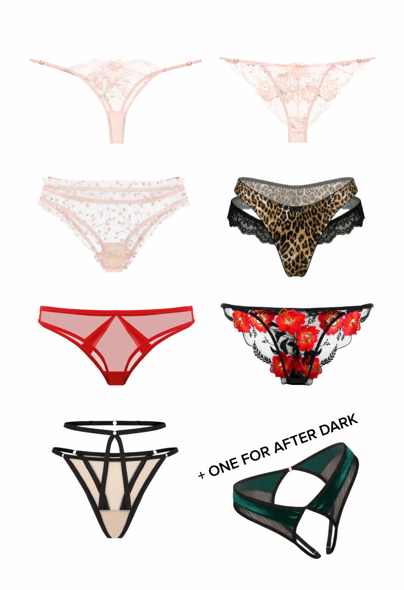 Color Mix 7-Pack + Open-Style Thong Gift