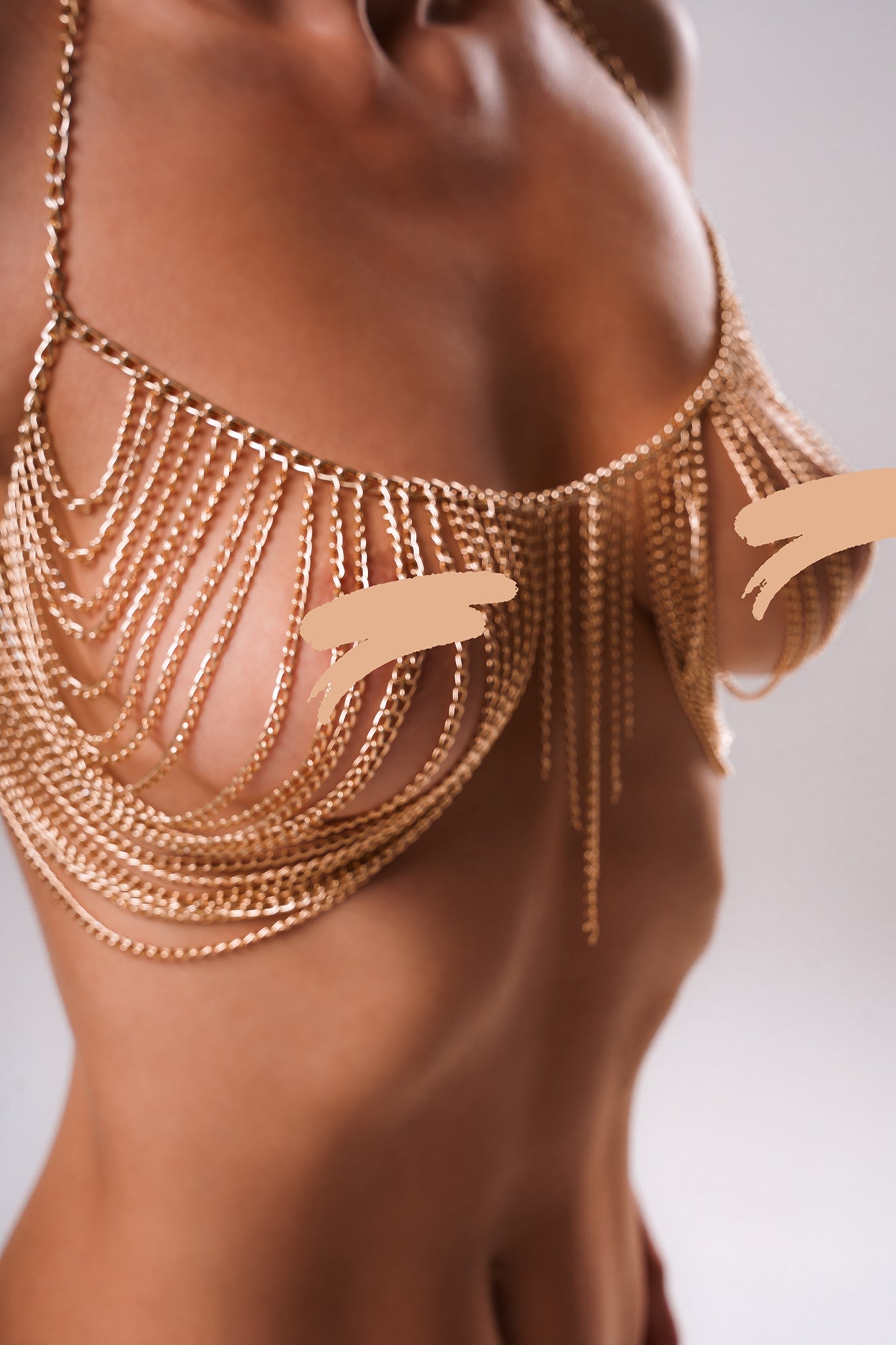 Goddess Chain Bra Gold