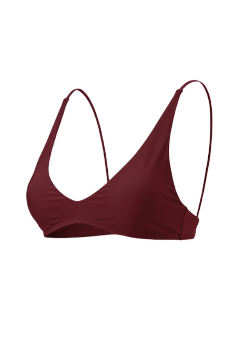 Elara Bikini Top Burgundy
