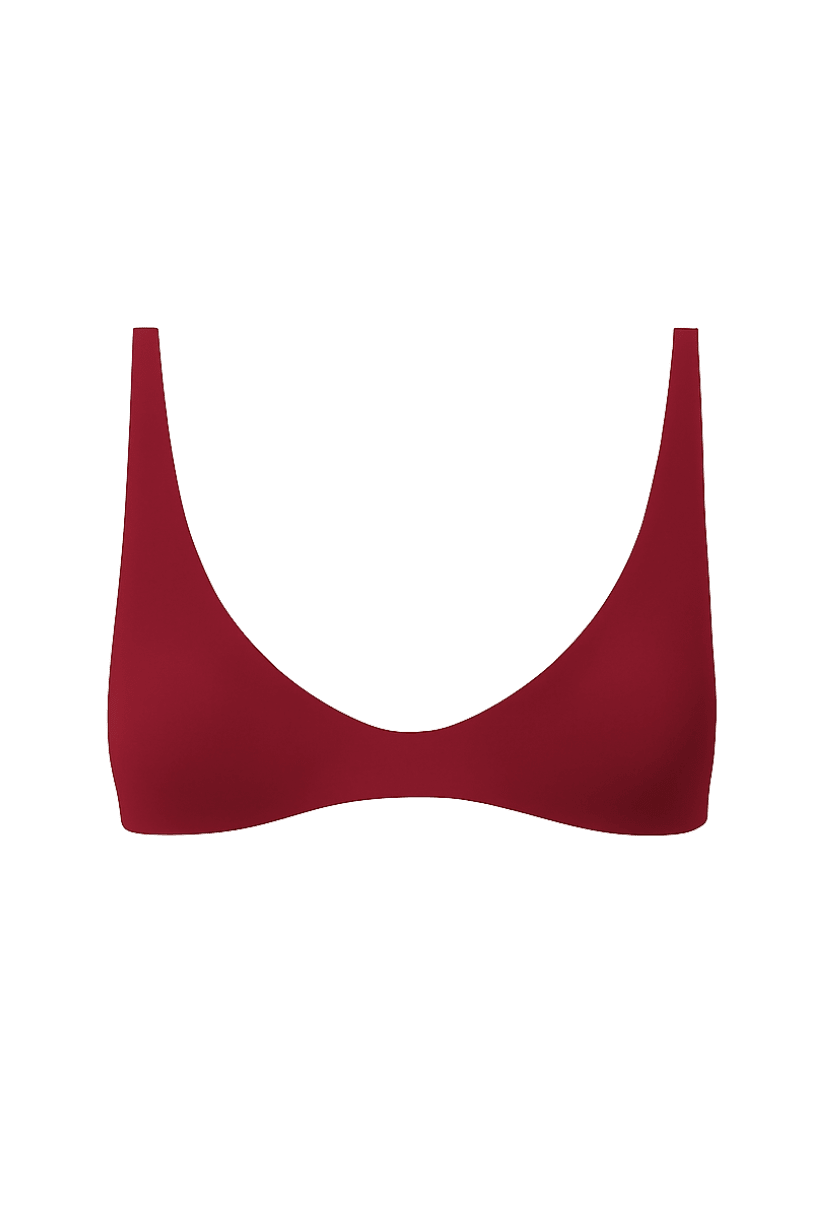 Elara Bikini Top Burgundy