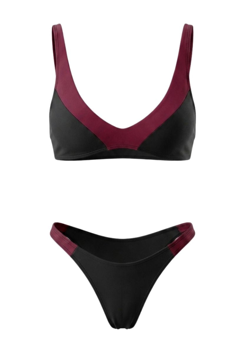 Elin Bikini Set Black Burgundy