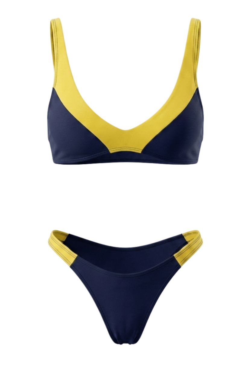 Elin Bikini Set Navy Yellow