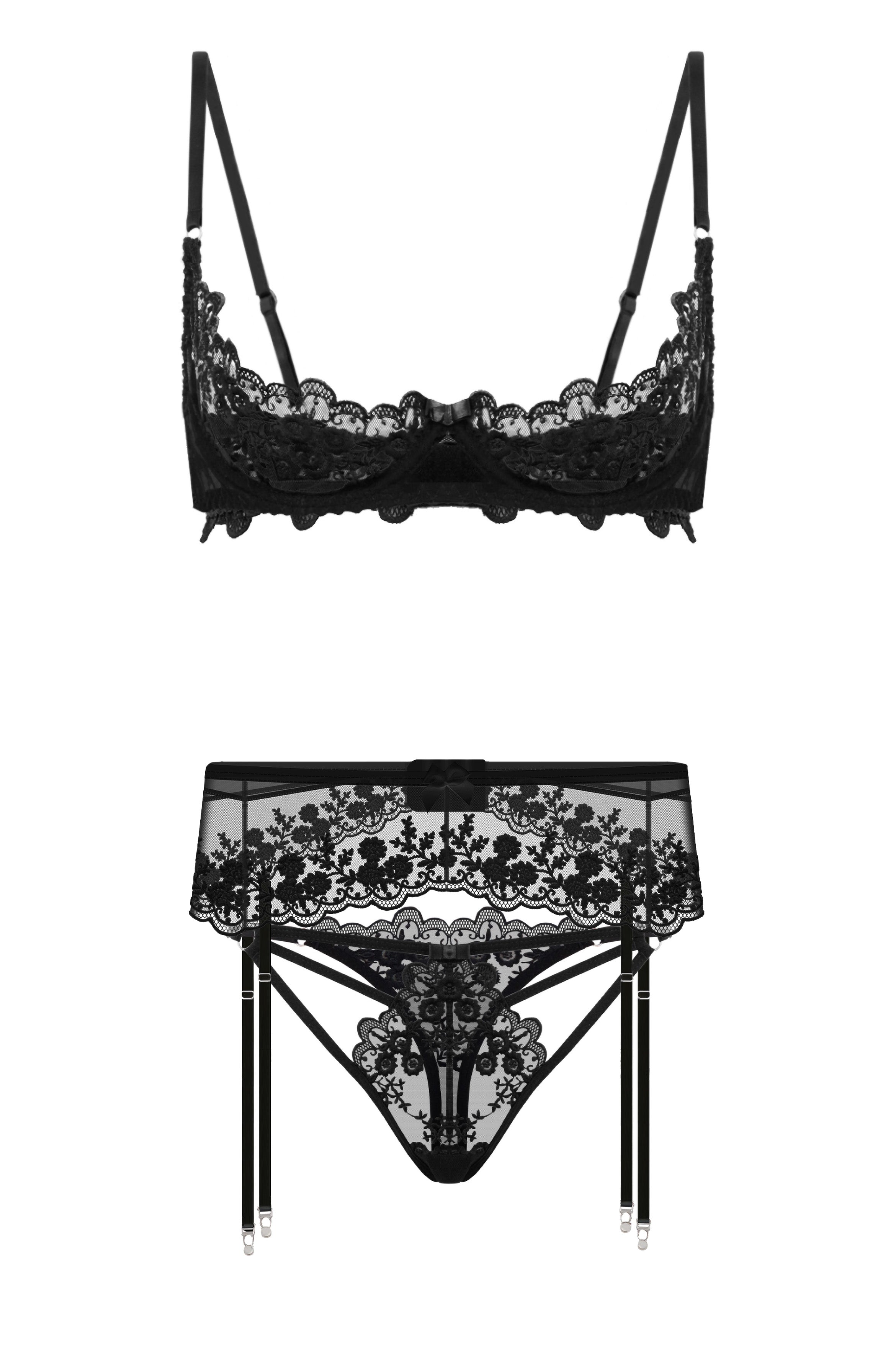 Erotica 3-Piece Set Black