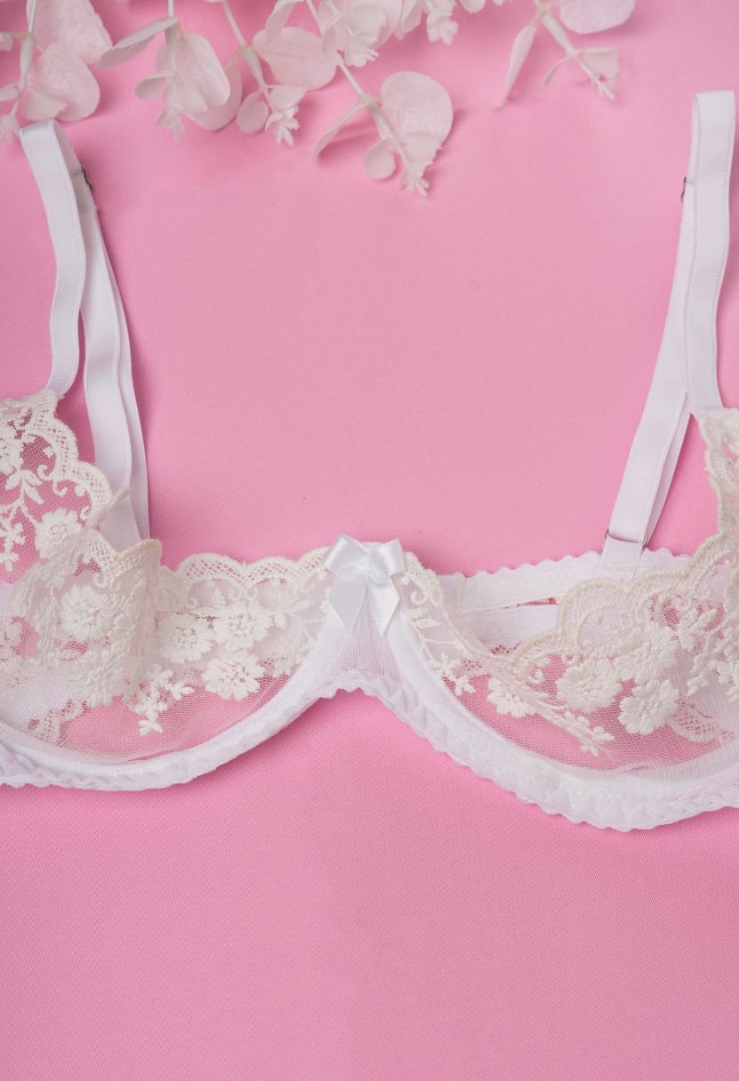 Erotica Open Bra White