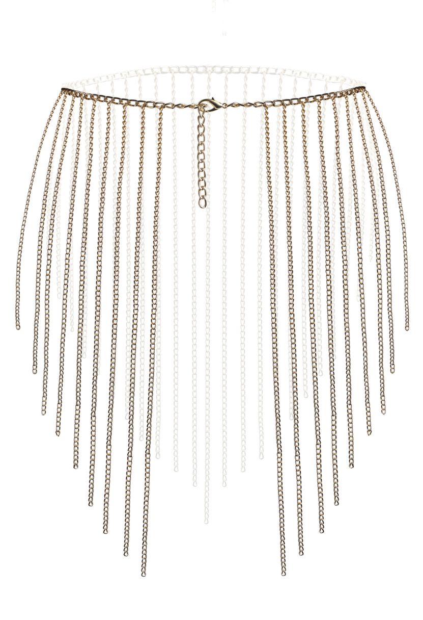 Gold chain garter Goddess – minimal body chain lingerie detail The Kiss