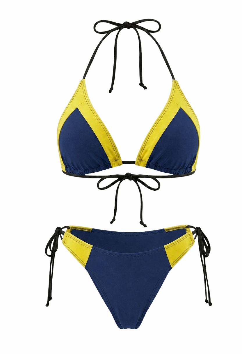 Iris Bikini Set Navy Yellow