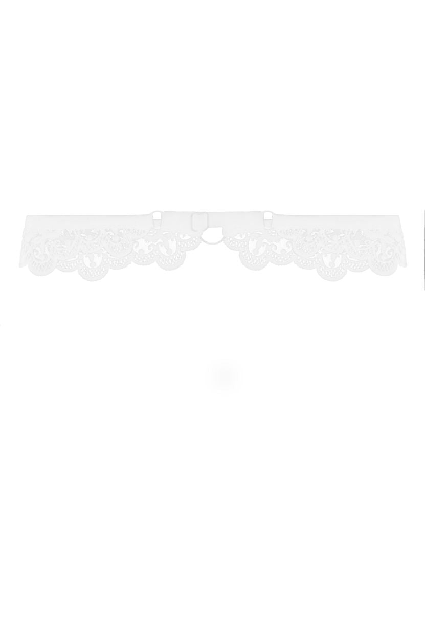 Lace Leg Garter White