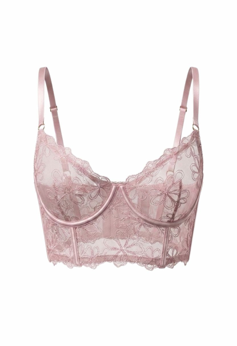Megan Longline Bra Pink