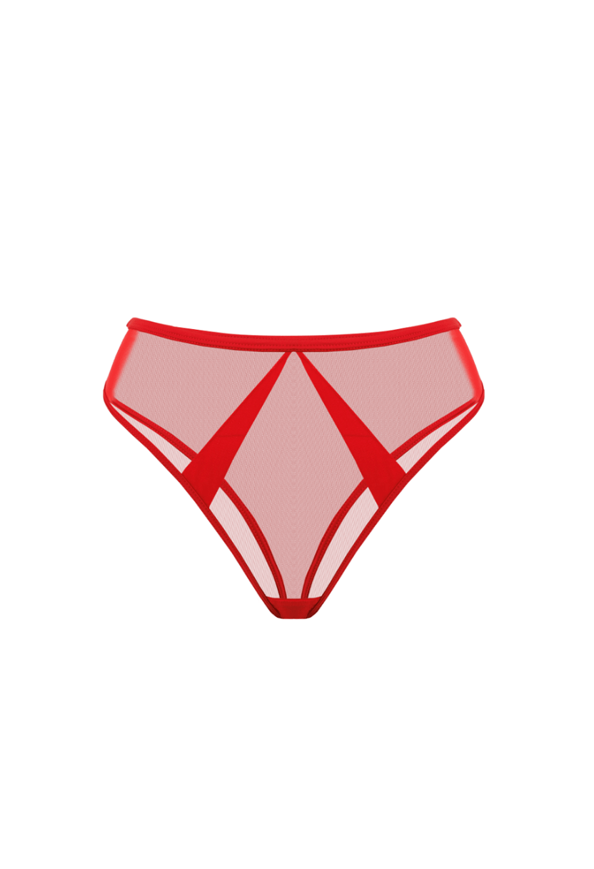 Mia High-Waist Bikini Red