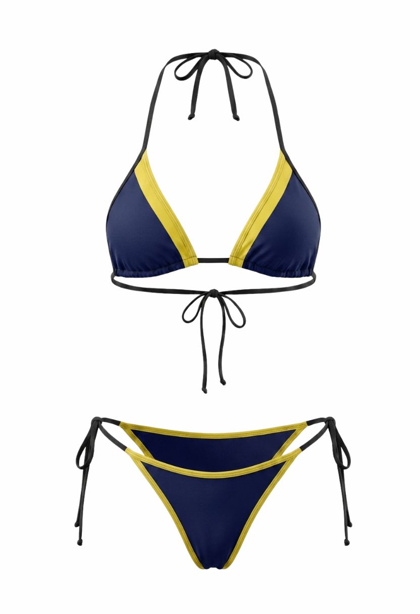 Romy Bikini Set Navy Yellow
