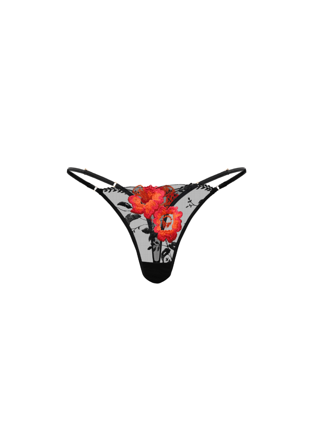 Lily Thong Black/Red