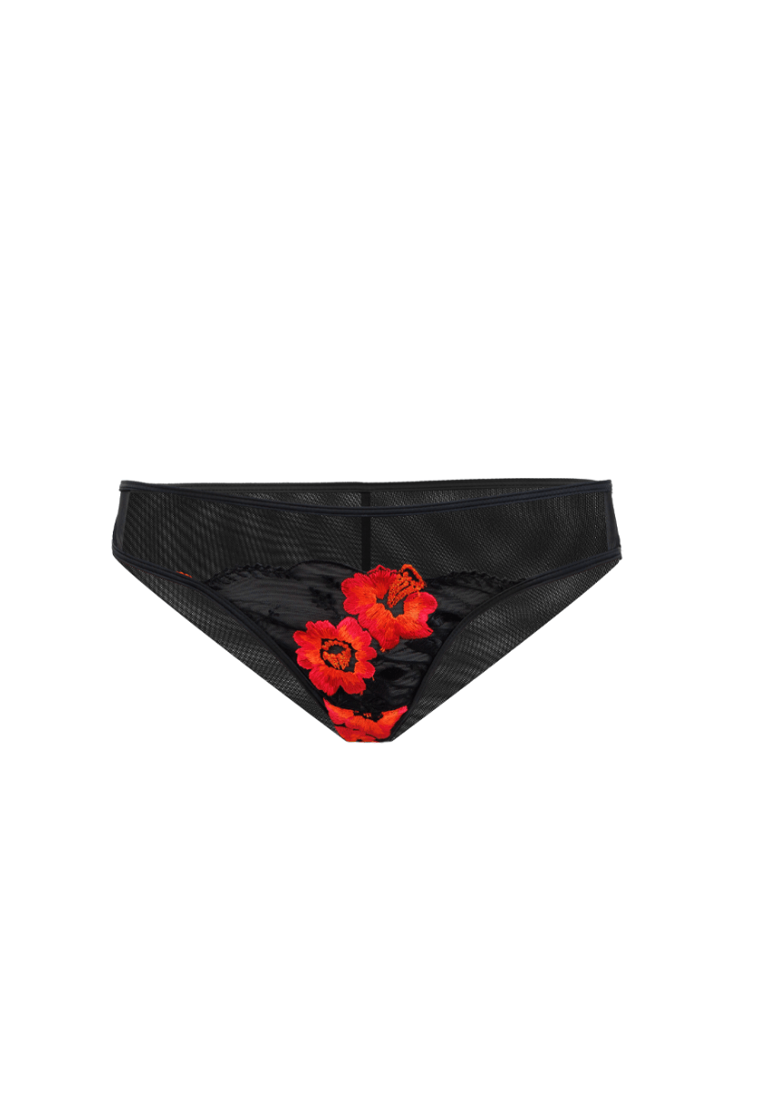 Lily Brief Black Red