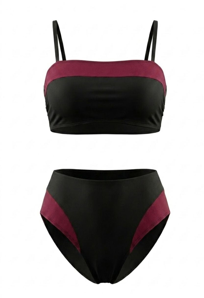 Sorelle Bikini Set Black Burgundy
