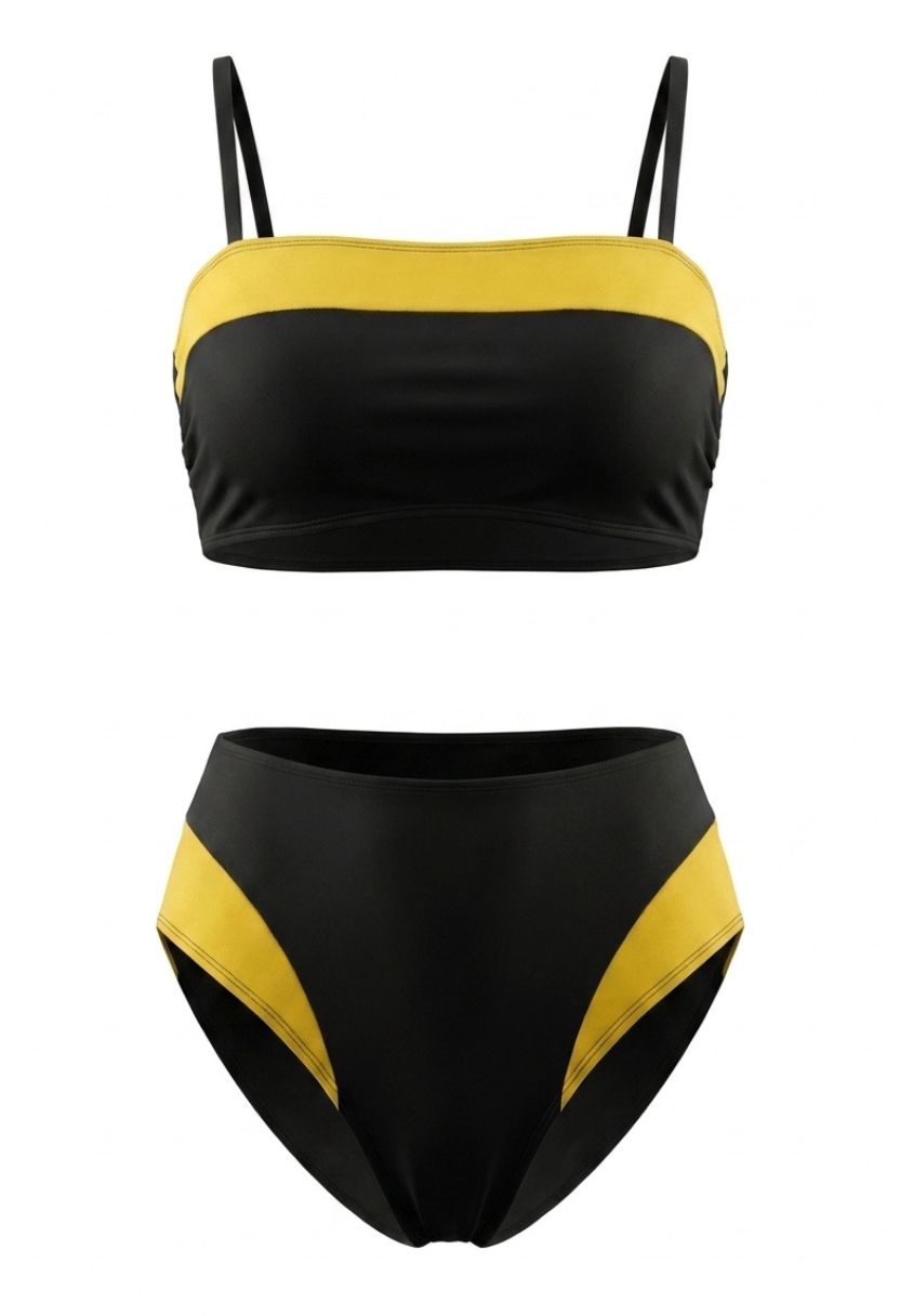 Sorelle Bikini Set Black Yellow