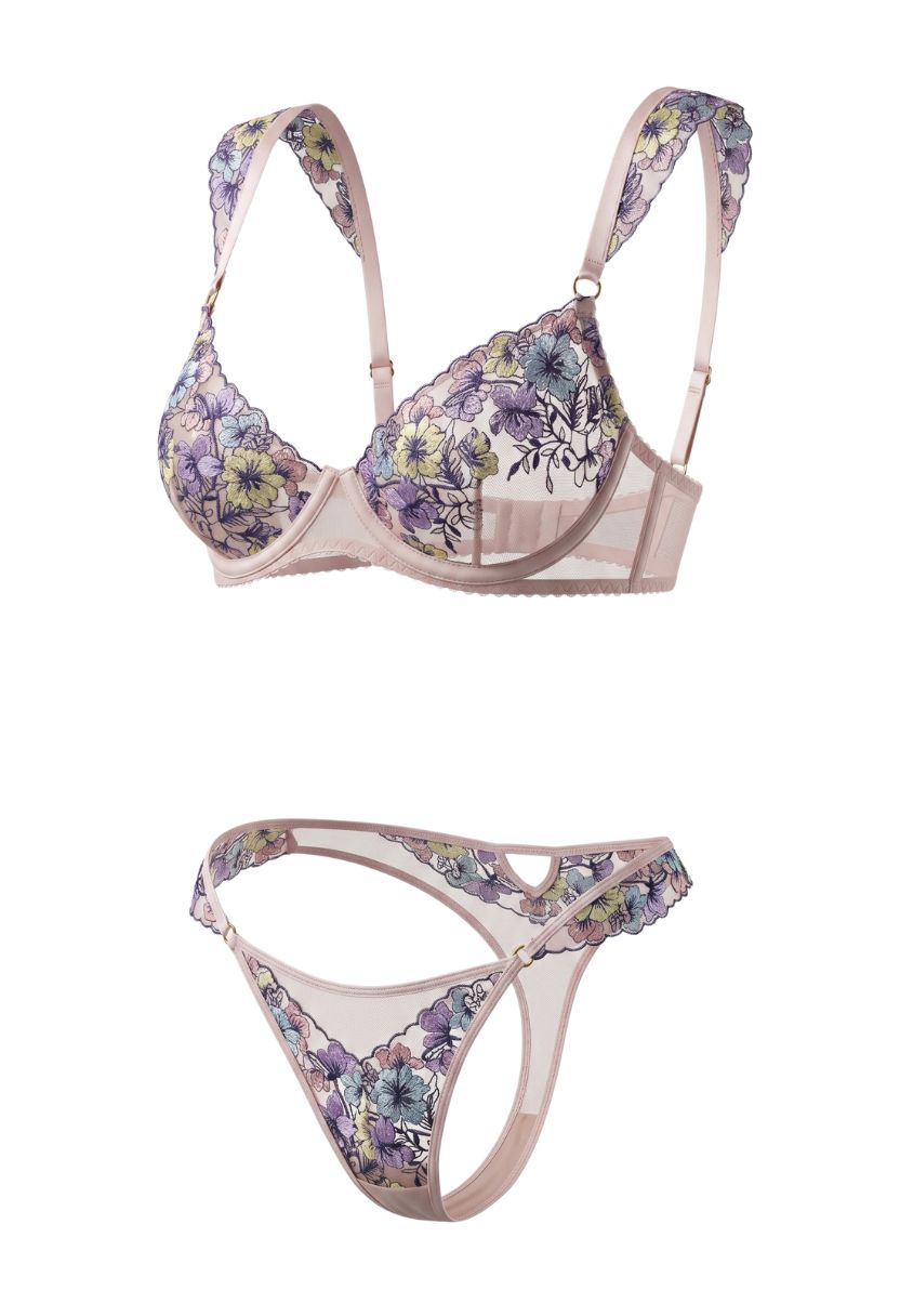 Sylvie Embroidery Set Peach